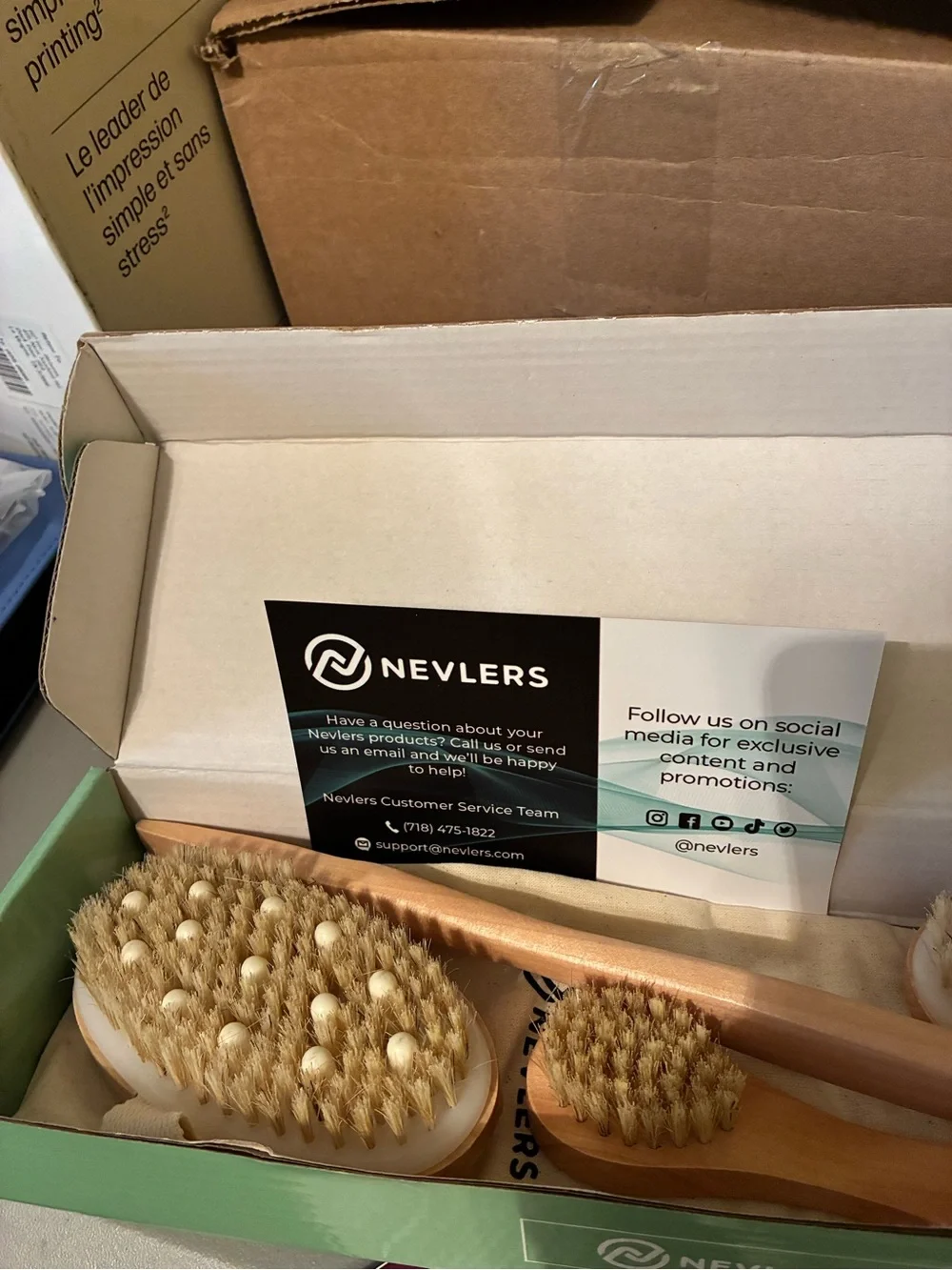 Nevlers Natural Boar Bristle Body Brush Set